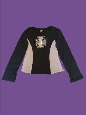 motorcycle girl long sleeve top